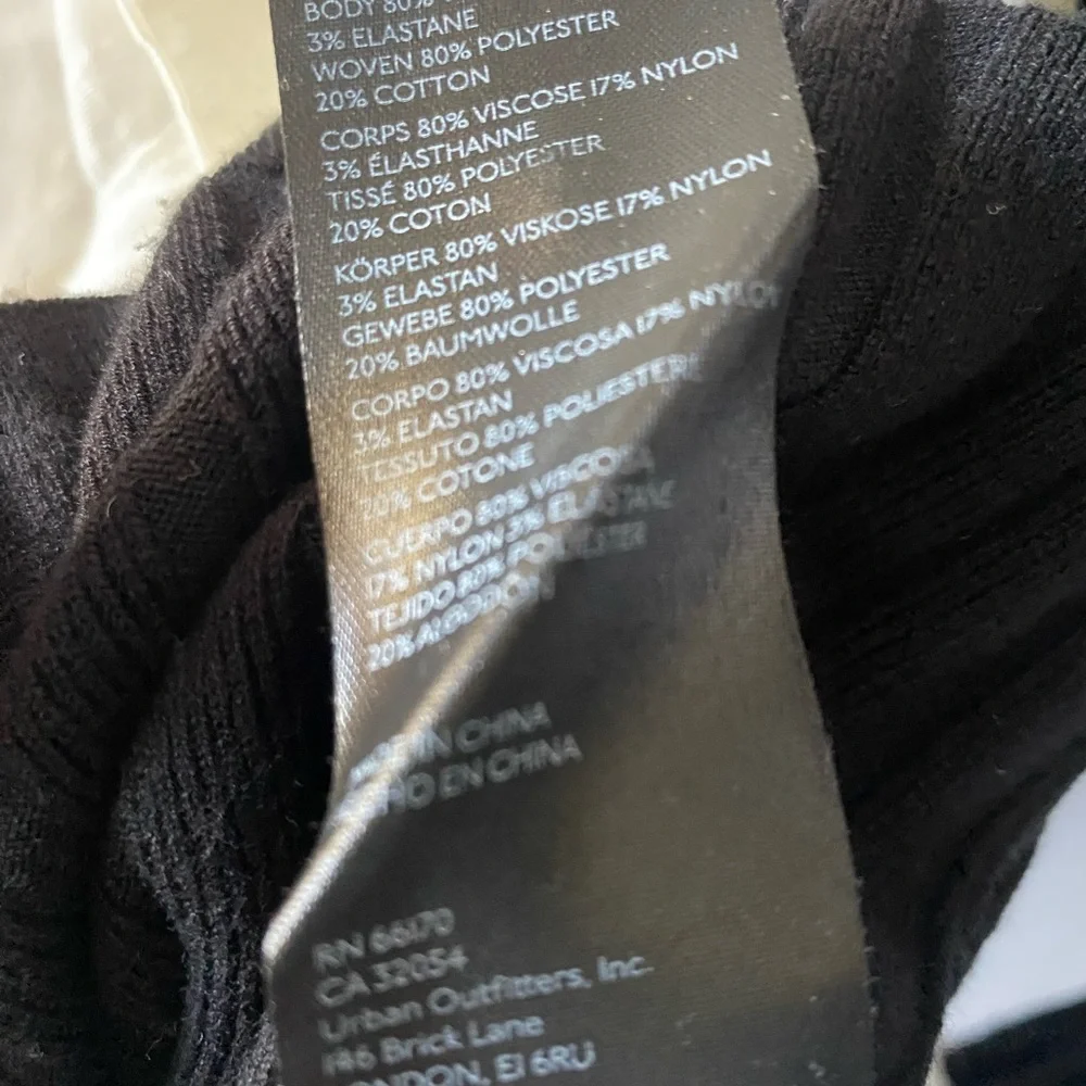 Anthropologie Knitted & Knotted Ruffle Cardigan Black/White Small - Picture 7 of 8